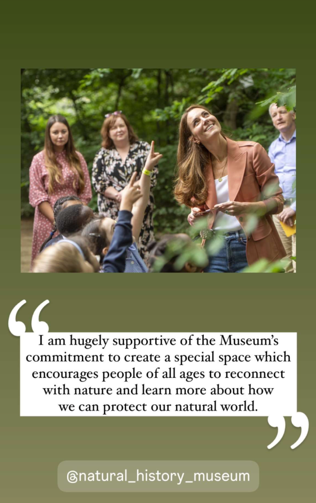 Princess Kate Visiting The Gardens At The Natural History Museum in London